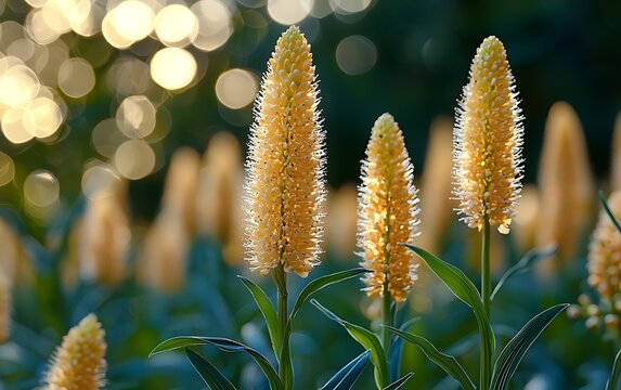 Golden Eriostemon Flowers in Sunlight with Bokeh Background, and Nature Beauty.