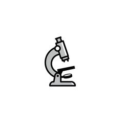 Minimalist Grey Microscope Outline Vector Illustration