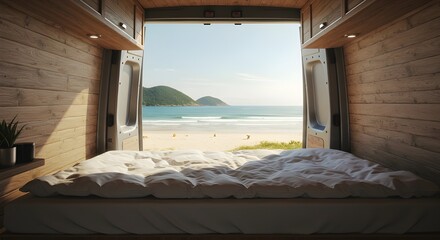 view from inside a van