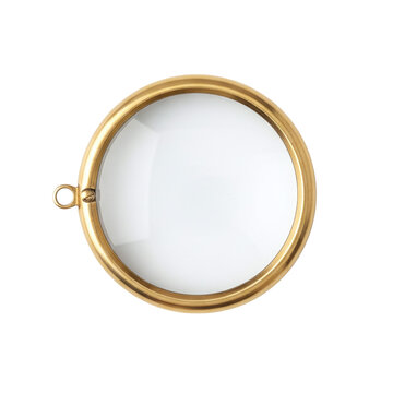 Simple round brass monocle for inspection and detail