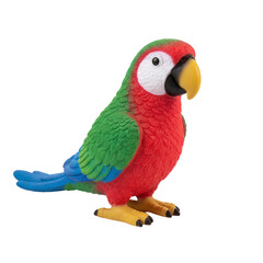 Colorful toy parrot for pirate and tropical concepts