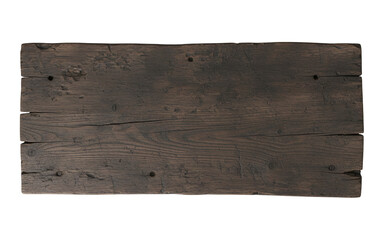 Old dark wooden plank for background or sign