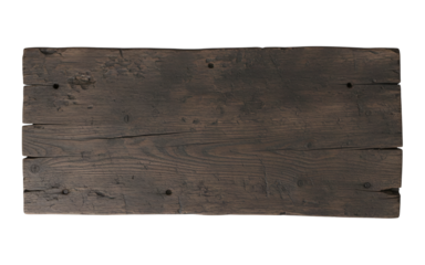 Old dark wooden plank for background or sign