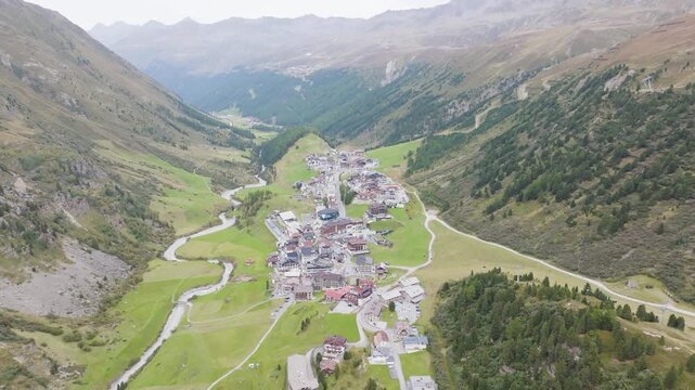 The town of Obergurgl in the &Ouml;tztal Area Tyrol Austria