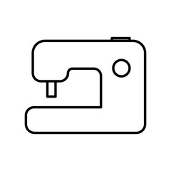 An illustration of a black icon of cutting and sewing attributes on a white background