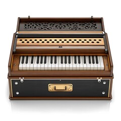Indian harmonium musical instrument keyboard portable handheld bellows
