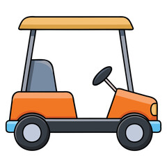 Fototapeta premium Generative Design Modern Golf Cart Icon Minimalist Resort Transport Art