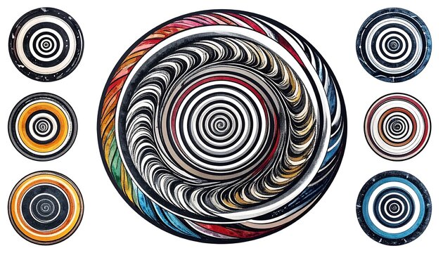 Circular abstract patterns - Powered by Adobe