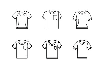 graphic tee icon line art vector illustration