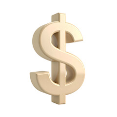 Obraz premium Shiny, three-dimensional dollar sign rendered against a stark black background