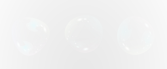 Realistic soap vector bubbles png isolated on transparent background. The effect of falling and flying bubbles. Glass bubble effect.	
