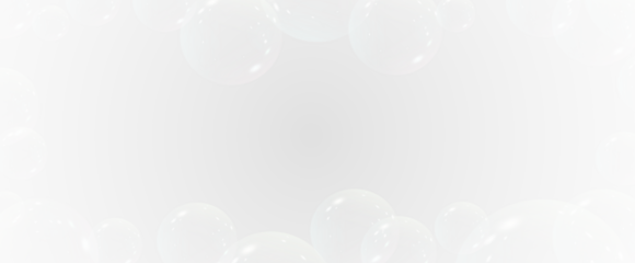 Realistic soap vector bubbles png isolated on transparent background. The effect of falling and flying bubbles. Glass bubble effect.	
