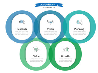 Timeline Creator infographic template. 5 Step timeline journey, calendar Flat simple infographics design template. presentation graph. Business concept with 5 options, gantt vector illustration.