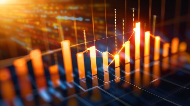 3d holographic financial data visualization for marketing strategy and management analysis
