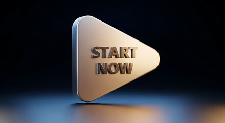 Start Now Button Motivational Call to Action for Business, Projects, and Digital Platforms