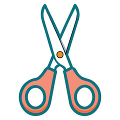 Generative Design Sharp Scissor Icon Tool Haircut Graphic Art