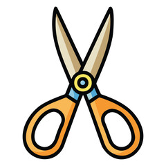 Generative Design Sharp Scissor Icon Tool Haircut Graphic Art