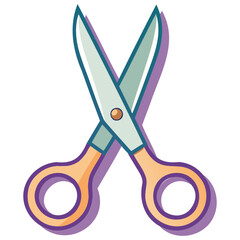 Generative Design Sharp Scissor Icon Tool Haircut Graphic Art