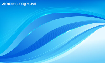 Modern abstract blue wave background with flowing lines and light effects. Fresh and clean liquid wave backdrop for corporate or web design.