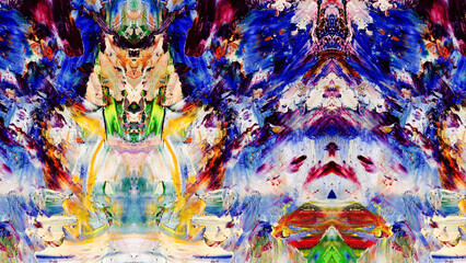 Abstract art background . Hand painting artwork on canvas .