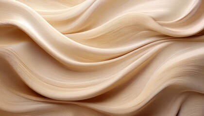 Obraz premium This Image Features Abstract Wavy Patterns In Soft Beige And Cream Color Tones Creating A Smooth And Calming Visual Effect That S Perfect For Backgrounds Or Designs