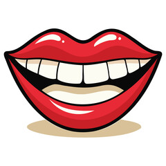 Hyper Realistic AI Rendered Woman Lips Makeup Beauty Graphic