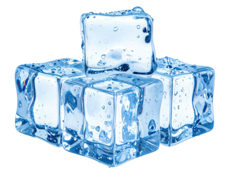 Stack of ice cubes