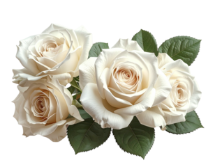 Creamy roses in a bouquet