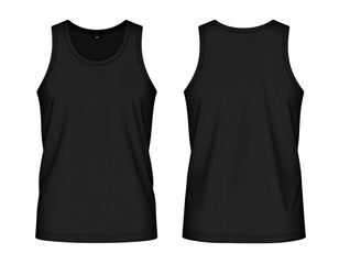 Black sleeveless shirt mockup
