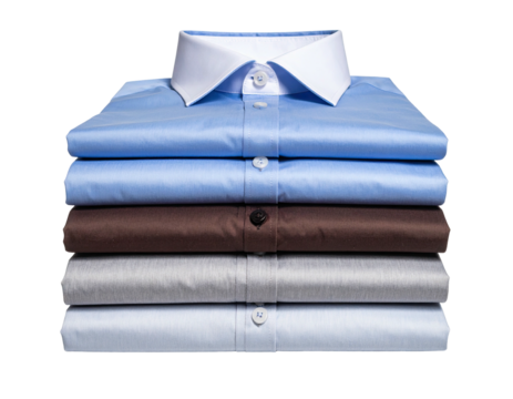 Stacked shirts of varying colors