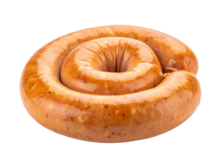 Spiral sausage, isolated on black
