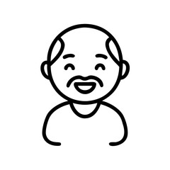 Obraz premium Happy Grandfather Illustration