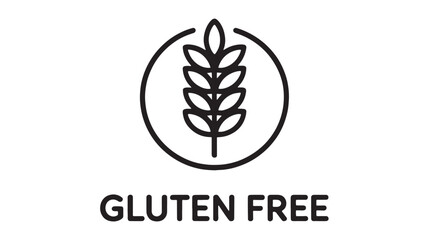 Simple icon indicating a food product is gluten-free, perfect for dietary labels.