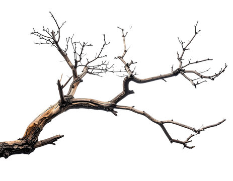 A detailed close-up of a dead branch