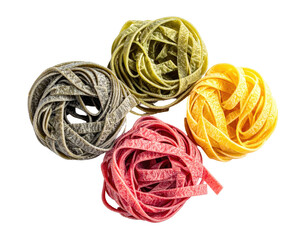 Colorful pasta nests (3)