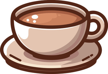 Obraz premium 飲み物の入ったティーカップのイラスト