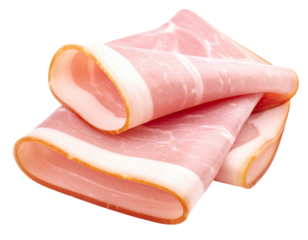 Two slices of cured meat