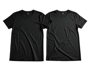 Two black t-shirts, draped