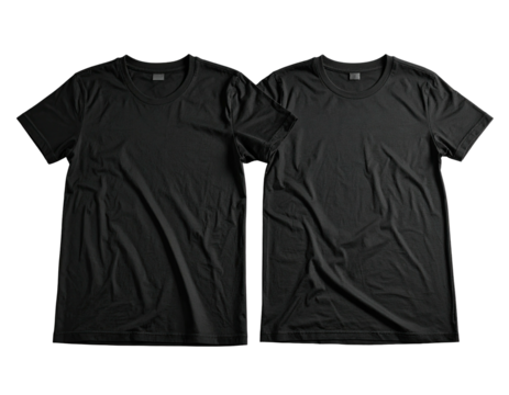 Two black t-shirts, draped