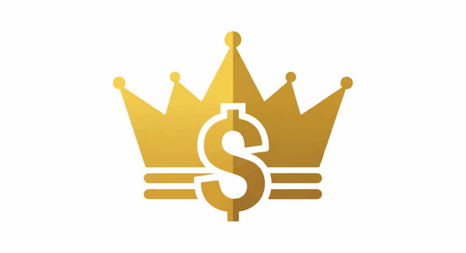 Illustration of a gold medal with a trophy on top, against a white background, conveying achievement and success with a simple and iconic design.