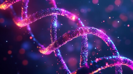 A glowing double helix representing DNA, highlighting the intricacies of life and science