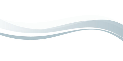 Obraz premium Abstract White and silver wave wide background banner