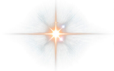 Bright Golden Light Explosion Isolate On Transparent Background, cutout, png