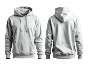 Blank light gray hoodie mockup