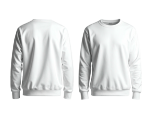 Blank white crewneck sweatshirt mockup