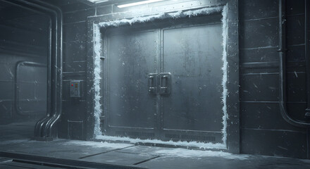 Cold Storage Door with Frost Detail