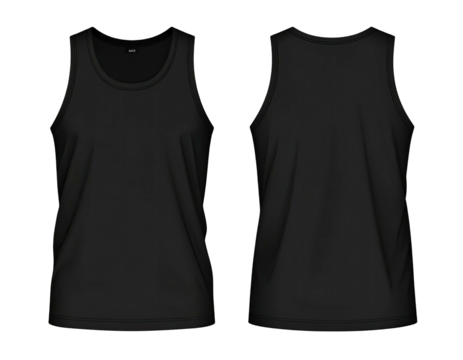 Blank black tank top mockup