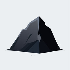 Abstract illustration of a stylized mountain against a neutral background