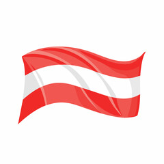 Austrian flag illustration vector isolated on white background