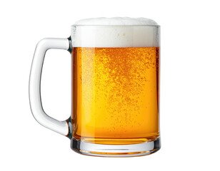 A full glass beer mug